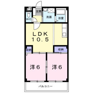 2LDK 間取り図