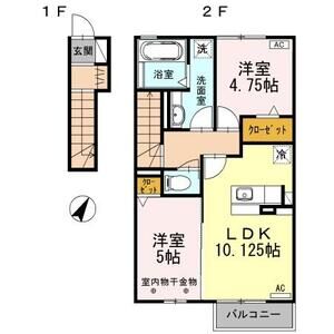 2LDK 間取り図