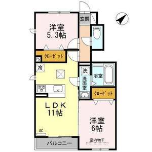 2LDK 間取り図