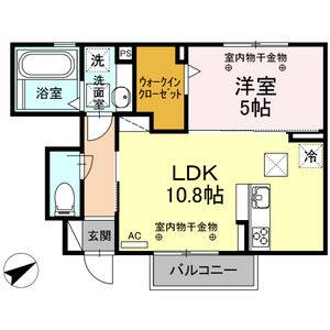 1LDK 間取り図