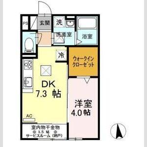 1DK 間取り図