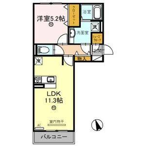 1LDK 間取り図