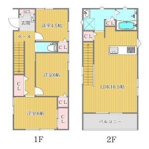 3LDK 間取り図