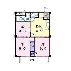 3DK 間取り図