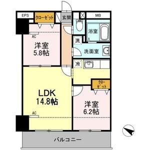2LDK 間取り図