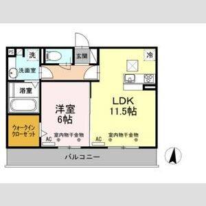 1LDK 間取り図