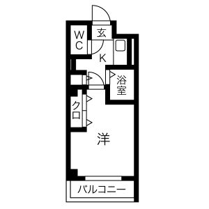 1K 間取り図