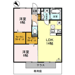 2LDK 間取り図