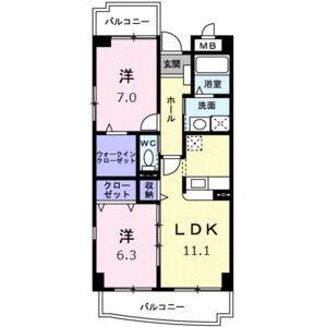 2LDK 間取り図