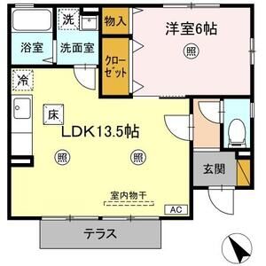 1LDK 間取り図