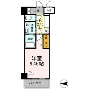 1K 間取り図