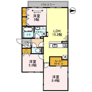 3LDK 間取り図