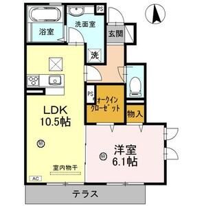 1LDK 間取り図