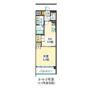 1DK 間取り図