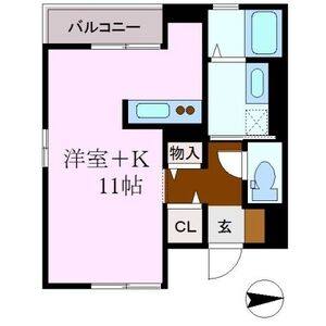 1K 間取り図
