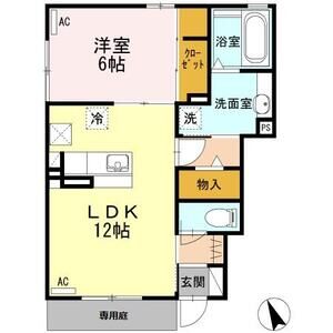 1LDK 間取り図