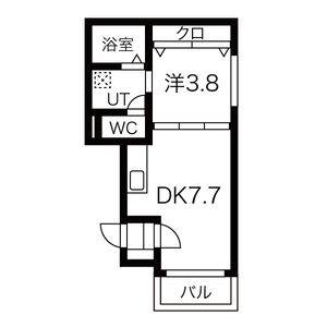 1DK 間取り図