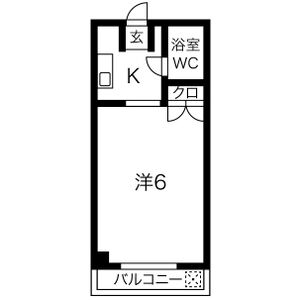 1K 間取り図