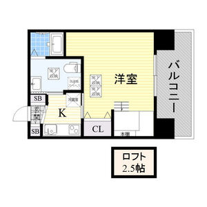 1K 間取り図
