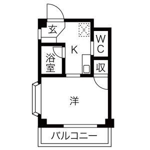 1K 間取り図