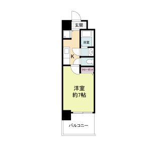 1K 間取り図