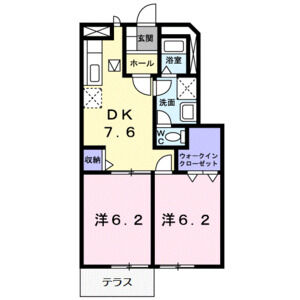 2DK 間取り図