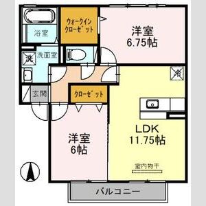 2LDK 間取り図