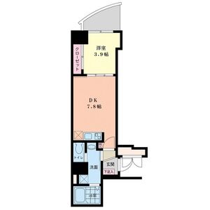 1DK 間取り図