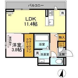 1LDK 間取り図