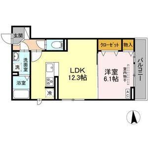 1LDK 間取り図