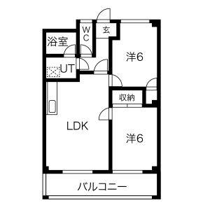 2LDK 間取り図