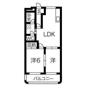 2LDK 間取り図