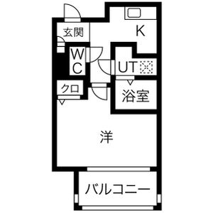 1K 間取り図