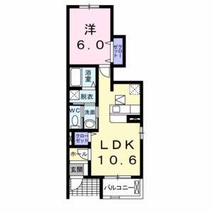 1LDK 間取り図