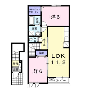 2LDK 間取り図