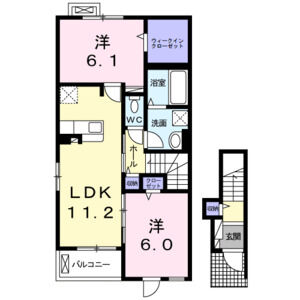 2LDK 間取り図