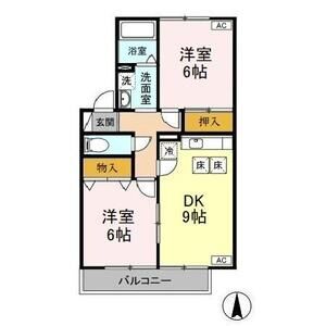 2DK 間取り図