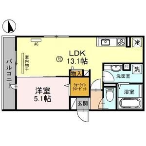 1LDK 間取り図
