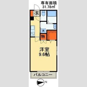 1K 間取り図