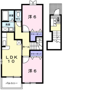 2LDK 間取り図