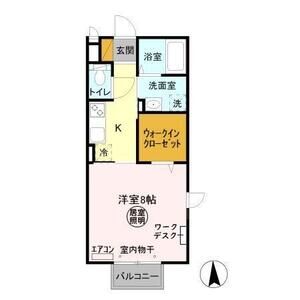 1K 間取り図