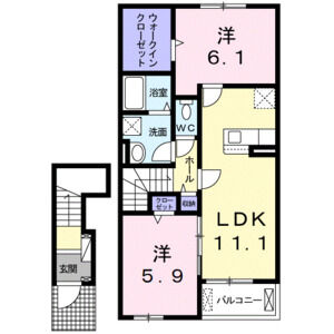 2LDK 間取り図