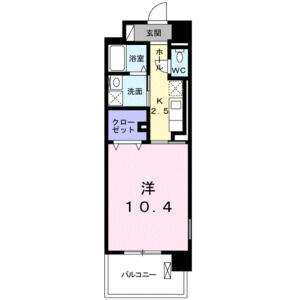 1K 間取り図
