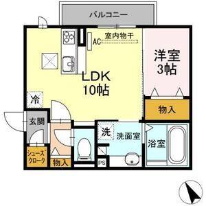 1LDK 間取り図