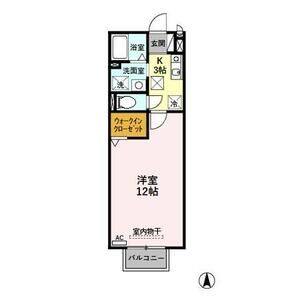 1K 間取り図