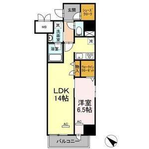 1LDK 間取り図