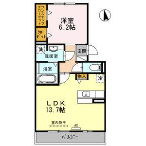 1LDK 間取り図