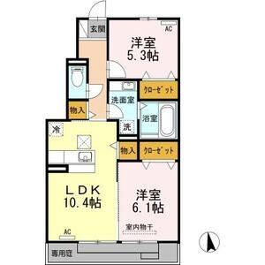 2LDK 間取り図