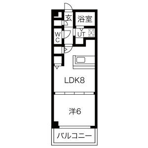 1LDK 間取り図
