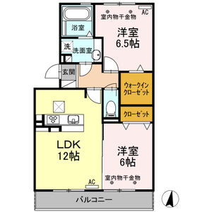 2LDK 間取り図